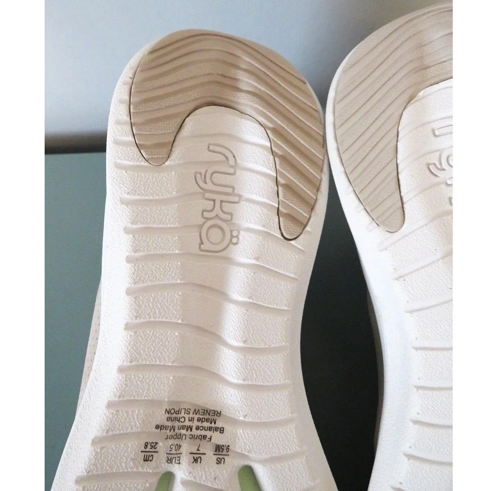 New Ryka Renew Recovery Bungee Slip-On Sneaker Size 9.5 Washable In French Beige